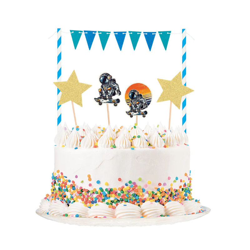 Kindergeburtstag-Cake-Topper-Weltall-2