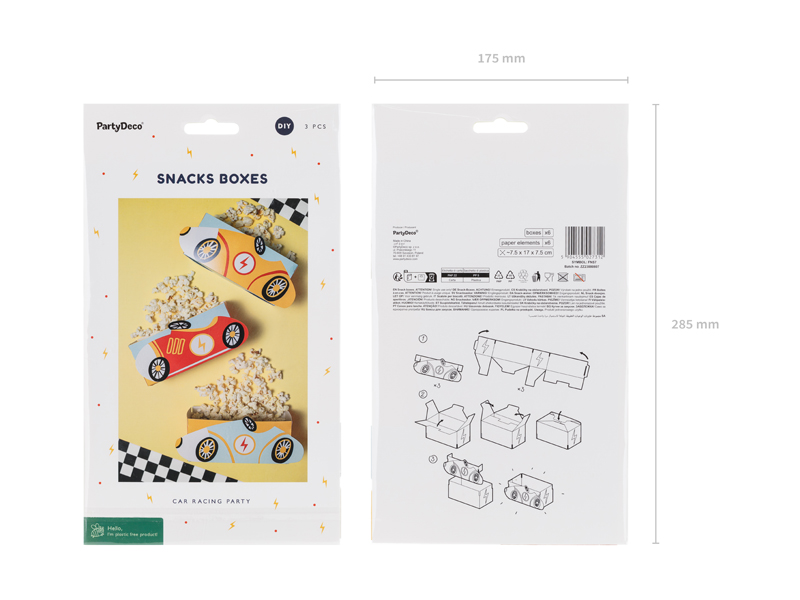 Snacks boxes, Autowagen Rennen, Dekorationsverpackung, 3D-Auto-Spielzeug, Party-Dekoration