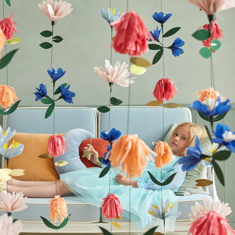 Kindergeburtstag-Hangedekoration-Meri-Meri-Blumen-2